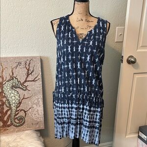 J. Jill Blue Tie-Dye Tunic